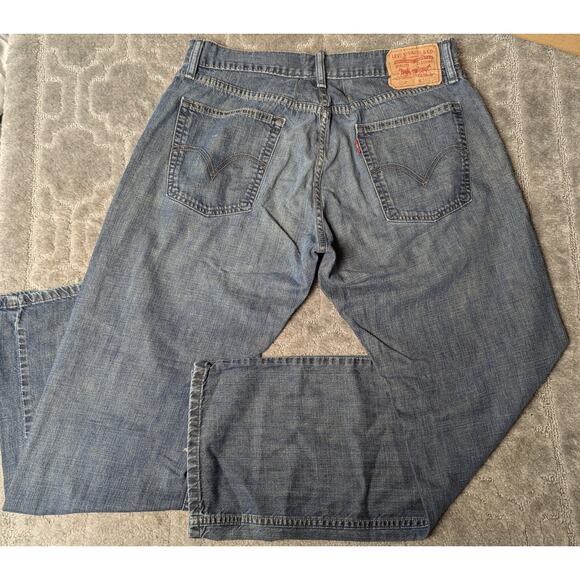 Levis 514 Slim Straight Fit Jeans MENS 31x30 Altered Dark Rinse Mid Rise casual - Picture 2 of 9